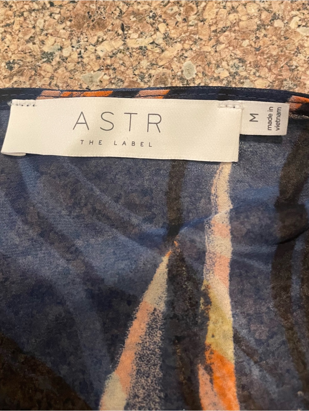 ASTR Navy Floral Sheer Split-Sleeve Tunic Cover up Dress - Picture 5 of 8